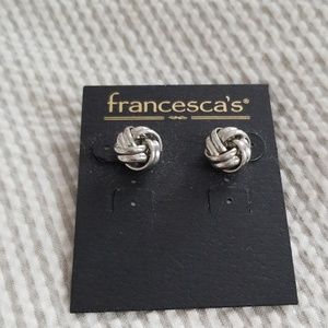 NWT Francesca's stud knot earring